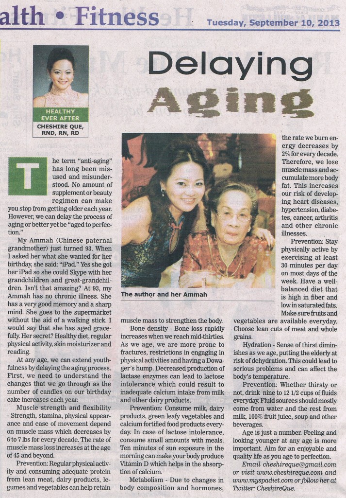 My article featuring my 93-year old grandmother